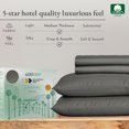 thumbnail image 3 of California Design Den - Luxury Sheets Bed 100% Cotton, 600 Thread Count, Deep Pocket, Snug Fit, Soft & Crisp Best Bedsheet Set with Sateen Weave, 3 of 5