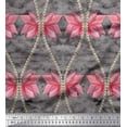 thumbnail image 1 of Soimoi Velvet Fabric Floral & Ogee Damask Decor Fabric Printed Yard 58 Inch Wide, 1 of 1