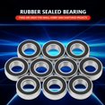 thumbnail image 2 of LHCER Rubber Sealed Bearing, Miniature Ball Bearing, Metal Bearing, For Small Hobby Shaft For Rod Projects, 2 of 8