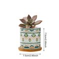 thumbnail image 2 of Plant Pot Cylindrical Flowerpot 7.5x7.6cm Geometric Pattern Simple Black White Nordic Style Home Decor Ceramic Vase, 2 of 2