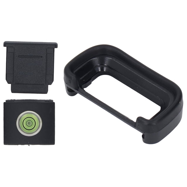 Camera Eyecup, 3 in 1 Camera Viewfinder Eye Cup Easy Installation with Hot Shoe Cover Level for Camera Accessories