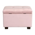thumbnail image 2 of CorLiving Asha Small Velvet Tufted Upholstered Rectangular Indoor Ottoman with Storage, 2 of 9