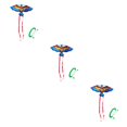 thumbnail image 2 of fastboy Unisex Children Cartoon Animal Kite Polyester Flying Kites with Handle Interactive Game Toys Presents Entertainment Blue 3Set, 2 of 6
