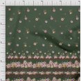 thumbnail image 1 of Soimoi Green Modal Satin Fabric Floral Panel Print Fabric by The Yard 42 Inch Wide, 1 of 5