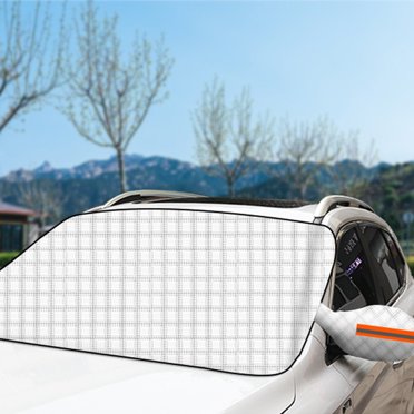TopLLC Pare-Brise de Voiture à Aspiration Magnétique, Couverture de Neige pour Glace et Givre, Couverture de Voiture d'Hiver, Couvre-Brise, Garde-Givre Épaissi et Épais pour la Plupart des VUS et Petits Camions Cars