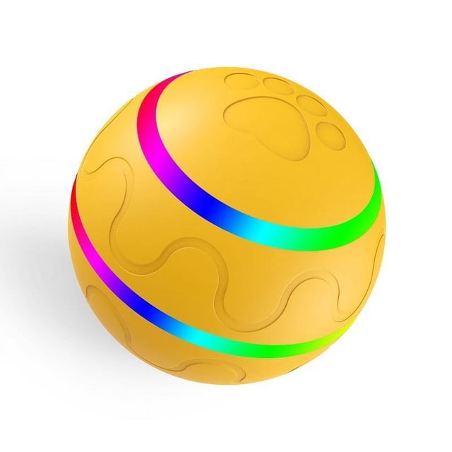 EGNMCR Shaky Ball Toy For Dogs Vibrating Dog Ball Rechargeable Automatic Moving Shaking Dog Toy Ball Interactive Rolling Dog Ball Toy With Light Dogs Ball