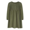 thumbnail image 4 of cfhntfmh Robes Décontractées pour Femmes Automne Amples à Manches Longues Robe Chemise Froncée Détente Col Rond Boutons Robe Plissée Mini, 4 of 6