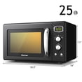 thumbnail image 2 of Costway Four à Micro-Ondes Rétro Compact de Comptoir 0,9 Pi3 900 W 8 Réglages de Cuisson Noir, 2 of 10