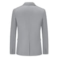 thumbnail image 3 of TIMIFIS Gray Mens Suit Jacket Casual Solid Dress Jacket Daily One Button Business Blazer Formal Wedding Prom Blazer, 3 of 3