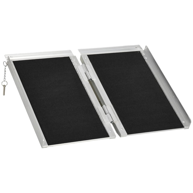 HOMCOM 2ft Wheelchair Ramp Scooter Mobility Non-Skid Layering