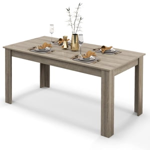 Gymax 63'' Table à manger Table de cuisine moderne rectangulaire pour 6 Meubles de maison