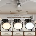 thumbnail image 2 of Vagizm Ceiling Fan 52'' with Light: Modern Remote Control Fans Downrod Mounted - Quiet Reversible DC Motor for Patio Dining Room Outdoor Indoor (Brushed Nickel+Gray), 2 of 7