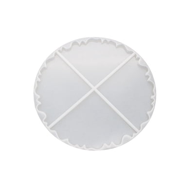 Resin Coaster Mold DIY Wavy Mirror Effect Resin Casting Mold Silicone Craft Mold