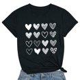 thumbnail image 1 of Meichang T-Shirts de la Saint-Valentin pour Femmes, T-Shirts Graphiques Mignons avec Cœur, Manches Courtes, Col Rond, Coupe Ample, T-Shirts de Fête, Cadeaux de la Saint-Valentin, 1 of 3