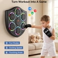 thumbnail image 3 of Smart Bluetooth Music Boxing Machine with Gloves, Wall-Mounted LED Target for Home Gym & Cardio Training, 3 of 15