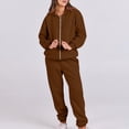 thumbnail image 4 of Posijego Survêtement à Capuche à Fermeture à Glissière pour Femme 2 Pcs Décontracté à Manches Longues Pantalon de Survêtement Automne Hiver, 4 of 7