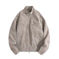 thumbnail image 1 of Jackets for Men - Long Sleeve Leather Motorcycle Jacket - Casual Wear, 1 of 8