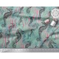 thumbnail image 3 of Soimoi Poly Georgette Fabric Texture & Sea Horse Ocean Print Sewing Fabric Yard 42 Inch Wide, 3 of 3