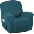 thumbnail image 1 of Housse Extensible pour Fauteuil Inclinable, 1 Pce, Durable, Douce, Jacquard Très Extensible, Housse de Meuble de Sofa Ajustée, Housse/protecteur de Fauteuil Inclinable Élégante (Fauteuil Inclinable, Sarcelle Foncé), 1 of 7