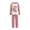 thumbnail image 1 of Faithtur Vêtements de Nuit Parent-Enfant de Noël Col Rond Hauts à Imprimé Elk Pantalons, 1 of 9