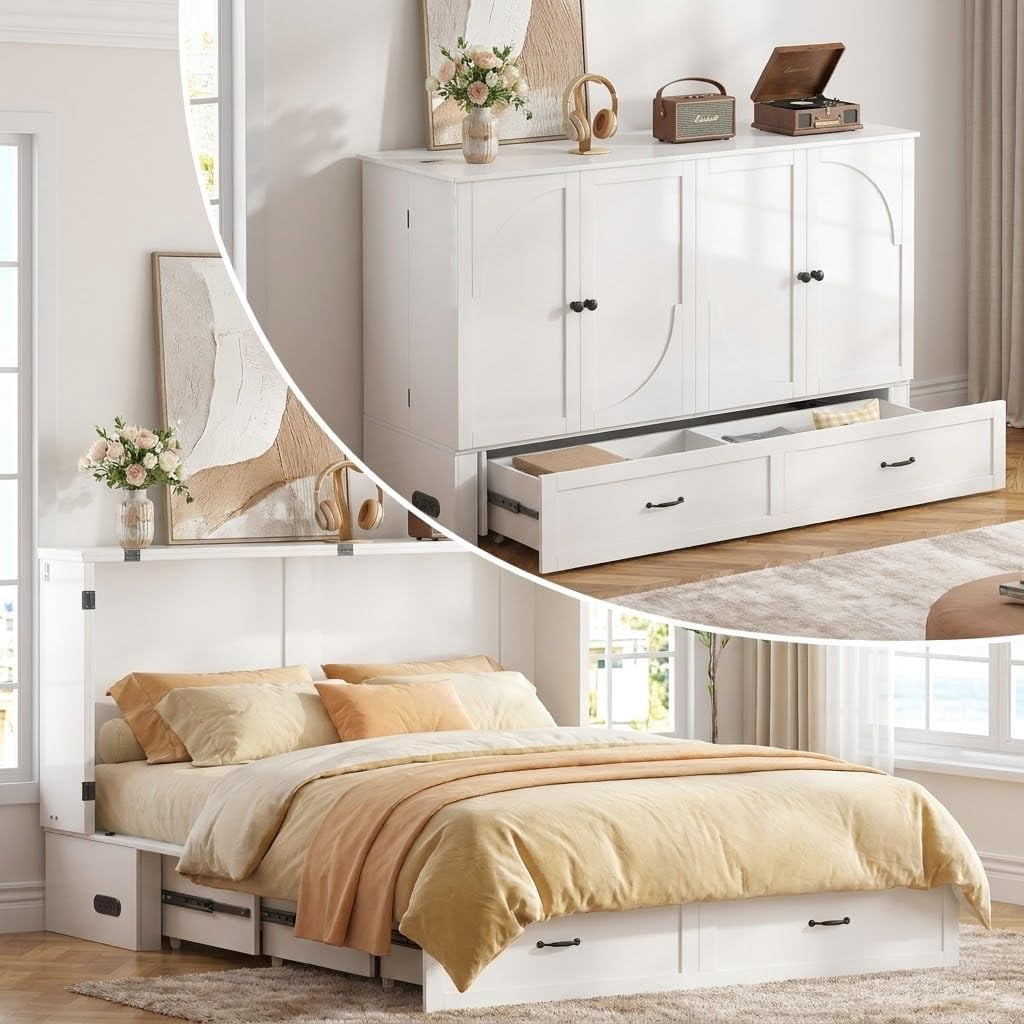Article Style Format Puremind Lit Escamotable Format Grand avec Matelas Inclus, Lit Mural ...