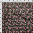 thumbnail image 4 of oneOone Tissu Flex Coton Rose Floral Rétro Projets de Couture Tissu Imprimé au Mètre 40 Pouces de Large, 4 of 5