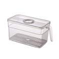thumbnail image 1 of Oleegame 1PC Kids Snack Boxes For School Kitchen Storage Basket Kitchen Storage Basket Clear Stackable Fridge Storage Containers With Handle Bread Box For Kitchen Counter Airtight, 1 of 8