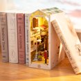thumbnail image 4 of Rolife 3D Jigsaw Puzzle Wooden Model Building Kit DIY Dollhouse Book Nook Bookshelf Insert Decor Alley Miniature Kit, 4 of 5