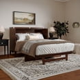 thumbnail image 2 of Santa Fe Coffre-Lit Escamotable en Bois Pleine Grandeur avec Matelas et Chargeur Intégré, Noyer, 2 of 19