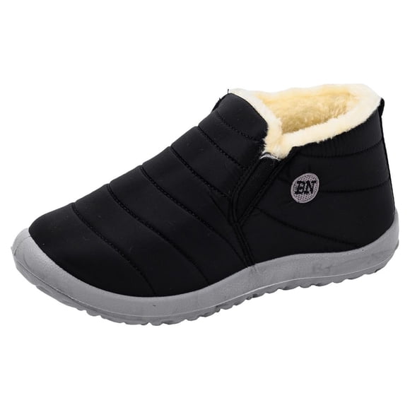 Flywake Bottes d'Hiver pour Femmes Imperméables Chaussures de Neige Plates Bottines Décontractées Chaussures Grande Taille
