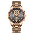 thumbnail image 2 of Mens Quartz Watch With Luminous Moon Phase Week Month Calendar Analog Display 30M Water Resistant Sapphire Crystal, 2 of 7