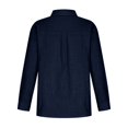thumbnail image 4 of Womens Cotton Button Down Shirt Casual Long Sleeve Loose Fit Collared Linen Work Blouse Tops with Pocket, 4 of 8