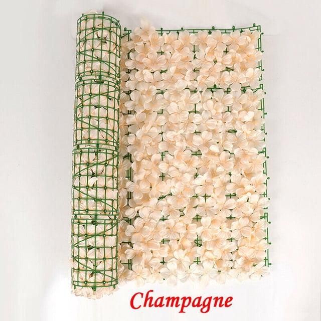 Artificial Cherry Blossom Leaf Privacy Fence Screen Home Garden Flowers Hedge
