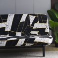 thumbnail image 4 of 2024 Futon Slipcover Armless Sofa Covers Stretch Sofa Bed Slipcover Protector Elastic (Light Gray Animal), 4 of 8