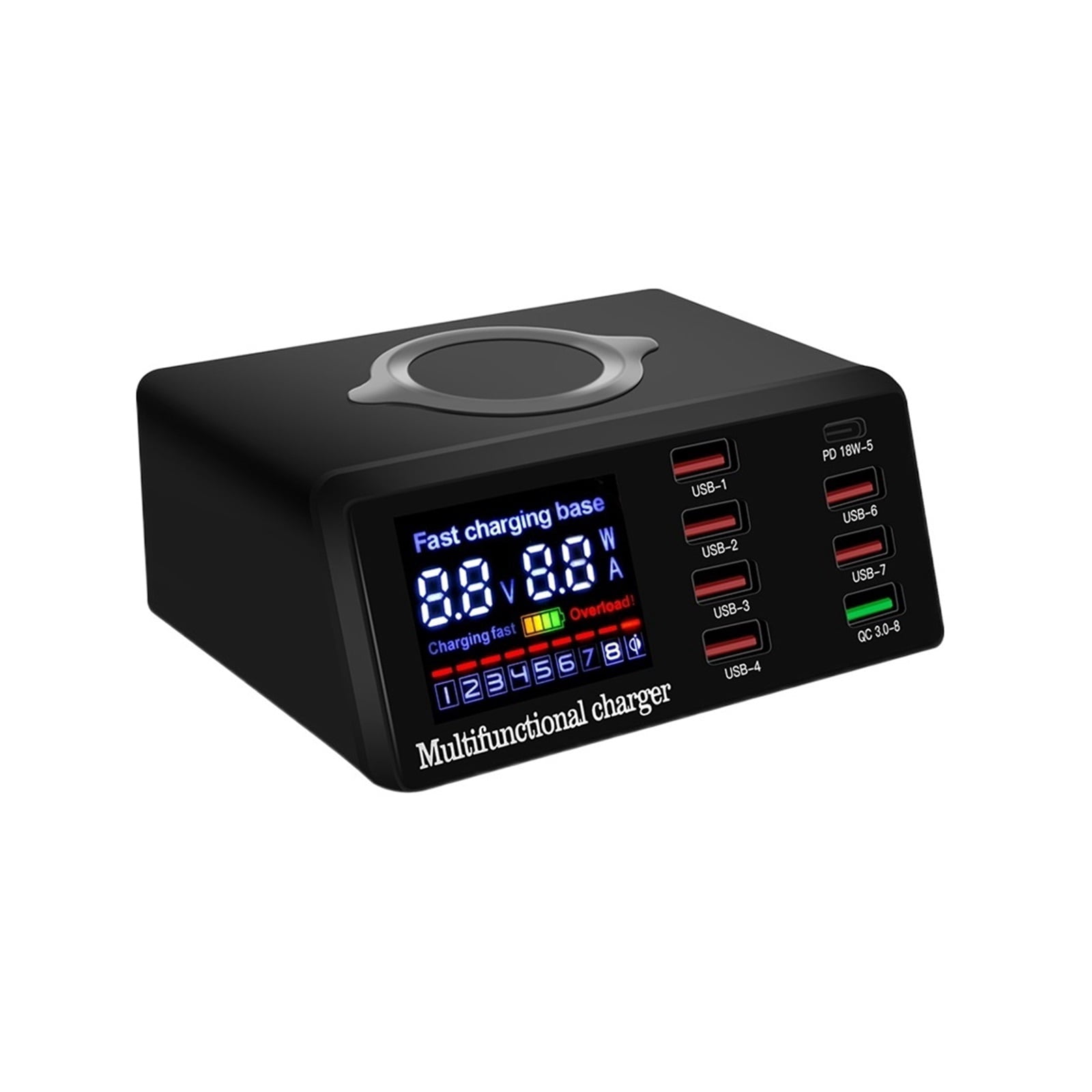 100W Wireless Charger PD Quick Charge Usb Charger Adapter Fast Charger Charging Station ,Multi-Device Charger