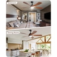 thumbnail image 3 of Sofucor 52-Inch Flush Mount Modern Ceiling Fan with 5 Blades, Remote Control, 3-Colour LED Light, Quiet Reversible DC Motor, 3 of 9
