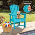thumbnail image 3 of Gymax Set of 2 Kids Patio Adirondack Chair Armchair Weather Resistance Outdoor Chair Turquoise, 3 of 5