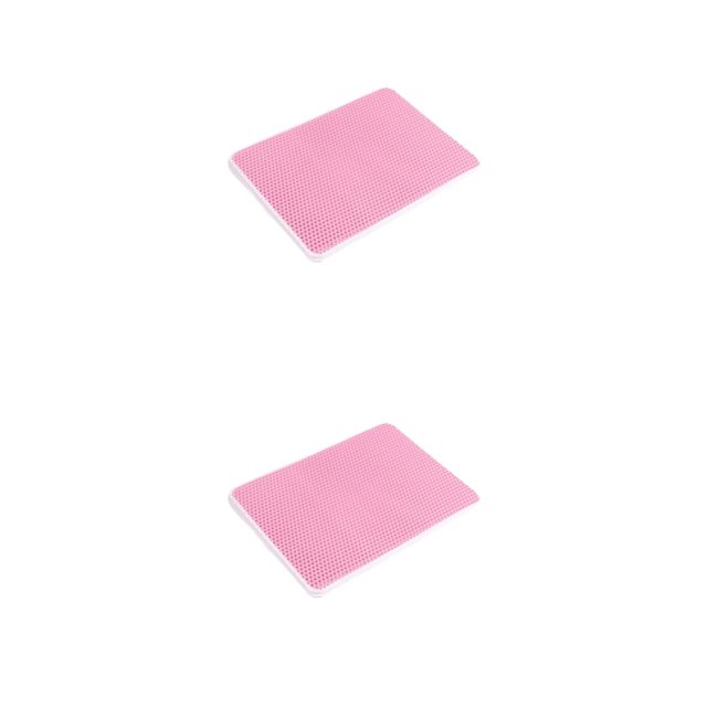 Redempat Cute Practical Cat Accessories Easy To Clean Safe And Non-Toxic Comfortable And Soft ABS Cat Litter Mat Litter Box Mat Pink 30*30cm 2Set