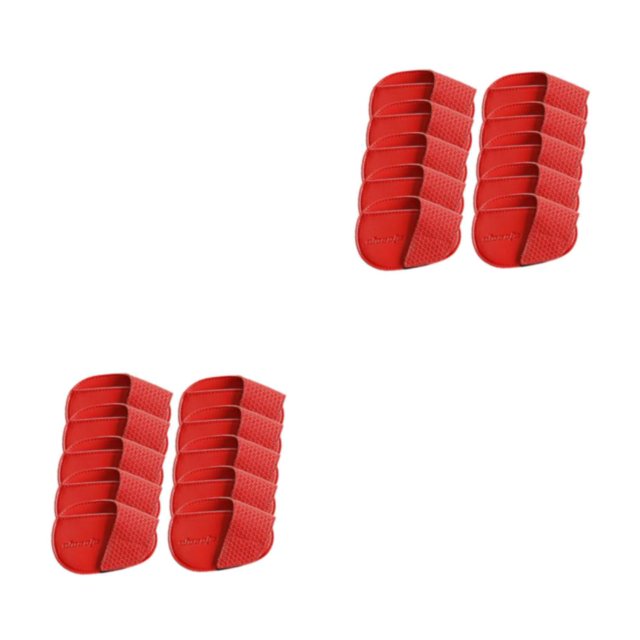 Thinsony Golf Head Covers PU Portable Protector Travel Athlete Golf for Training Red Small 10 Pcs 2Set