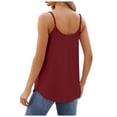 thumbnail image 5 of AherBiu Boho Tank Tops for Women Eyelet Hole Spaghetti Strap Low Cut Sleeveless Ruched Loose Shirts Blouse, 5 of 5
