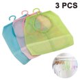 thumbnail image 1 of 3 Pcs Clothes Peg Bag Storage Basket with Hooks Hanging Net Storage Portable Multipurpose Storage Bag for Bathroom Wardrobe Laundry Basket, 1 of 9