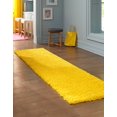 thumbnail image 4 of Unique Loom 3140799 2 Pi 6 Po x 16 Pi 5 Po Solide Shag Runner Rug&44; Toscan Soleil Jaune, 4 of 5