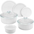 thumbnail image 1 of 8 Piece Round Casserole Dish Set with Lids - French White, 1 of 4