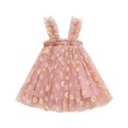 thumbnail image 4 of Birdeem Robe d'Été Adorable pour Bébé Filles Robe Douce Sans Manches à Bretelles Imprimé Fleurs Dentelle Robe d'Été, 4 of 12
