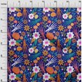 thumbnail image 2 of oneOone Rayon Medium Blue Fabric Skull Sewing Material Print Fabric By The Yard 56 Inch Wide, 2 of 5