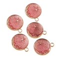 thumbnail image 4 of 5Pcs /Set DIY Findings Moon Drip Charm Necklace Bracelet Earrings Pink, 4 of 8