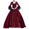 thumbnail image 1 of EGNMCR Robes d'Été Femmes Tendance 2024 Femmes Rétro Fête Princesse Cosplay Dentelle Robe Longueur au Sol, 1 of 7