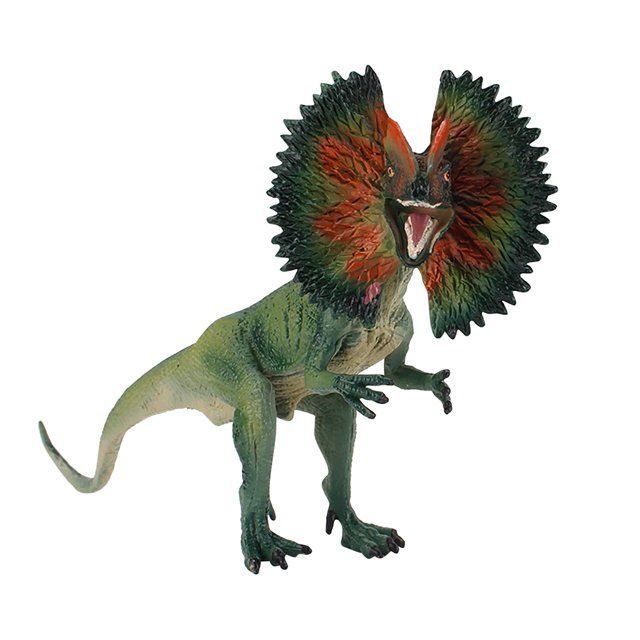Realistic Dilophosaurus Dinosaur Model PVC Figure Playset Educational Toy Gift for Kids