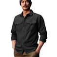 thumbnail image 1 of Lovzfmll Men's Waterproof Shacket, Quick Dry Shirt Jacket, Lapel Collar Button Front, Elastic Outdoor, Fall Jackets for Men, Water Resistant Coat, 1 of 4