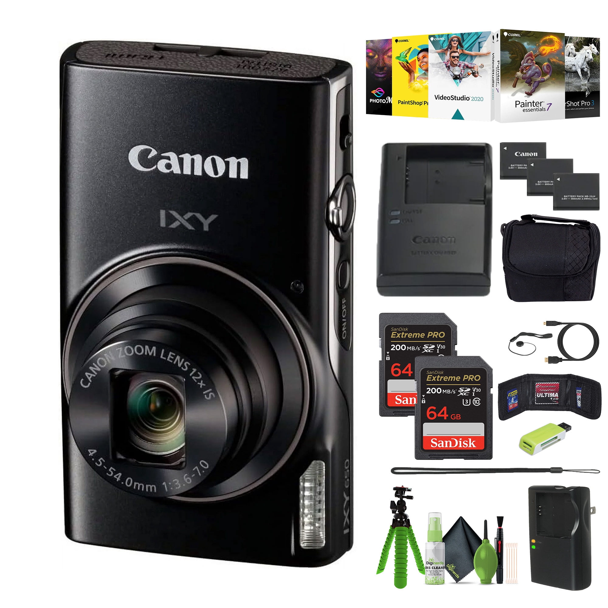 Canon IXY 650 Compact Digital Camera 12x Optical Zoom IXY650 Black